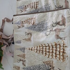 Homegoods TJMaxx Marshalls Viral Snowy Forest Deer Winter Reusable Bag NWOT